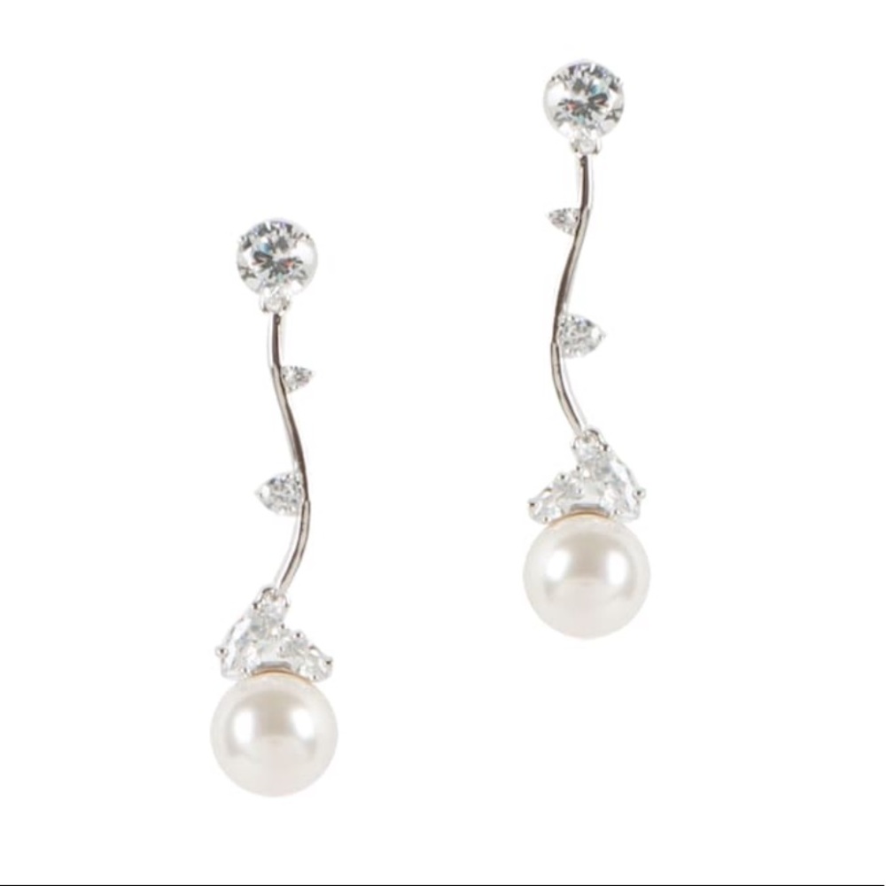 Nadri Pavé Glass Pearl Drop Earrings